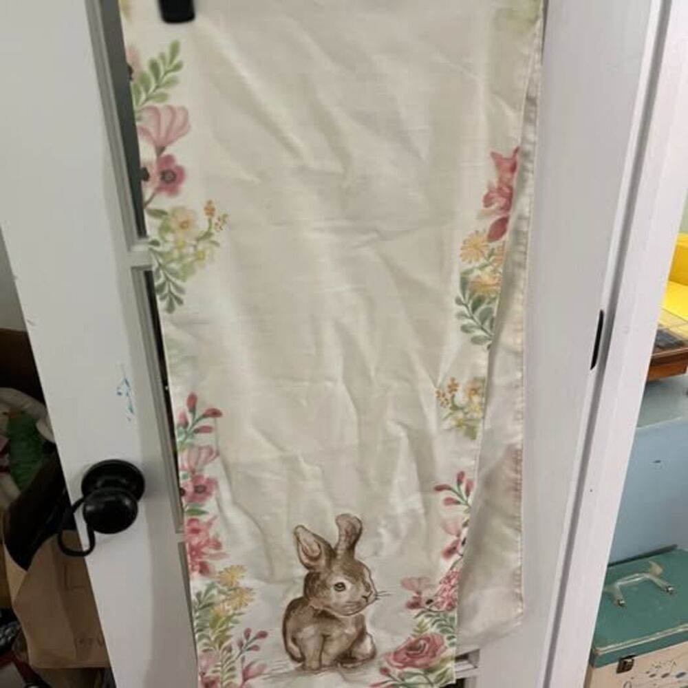 Cottontail Lane Bunny and Floral Table Runner